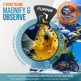 Flipper Deepsee Magnified Magnetic Aquarium Viewer 5"