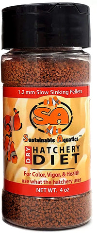 Sustainable Aquatics - Dry Hatchery Diet – 4 oz. | 1.2 mm
